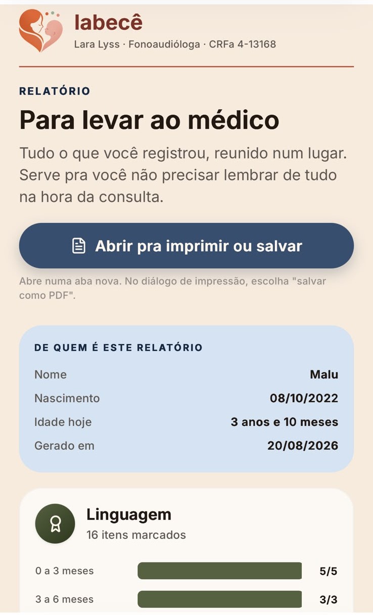 Relatório pra levar na consulta
